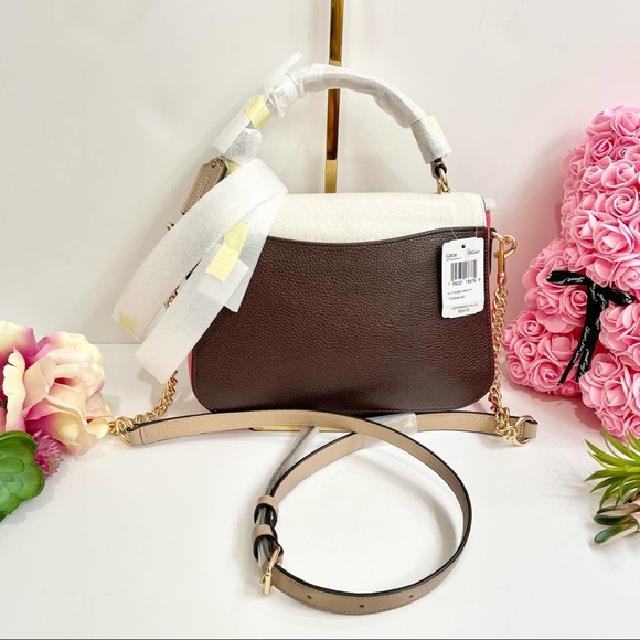 NEW Coach Marlie Top Handle Satchel In Colorblock Chalk Multi C2836 - Picture 14 of 16